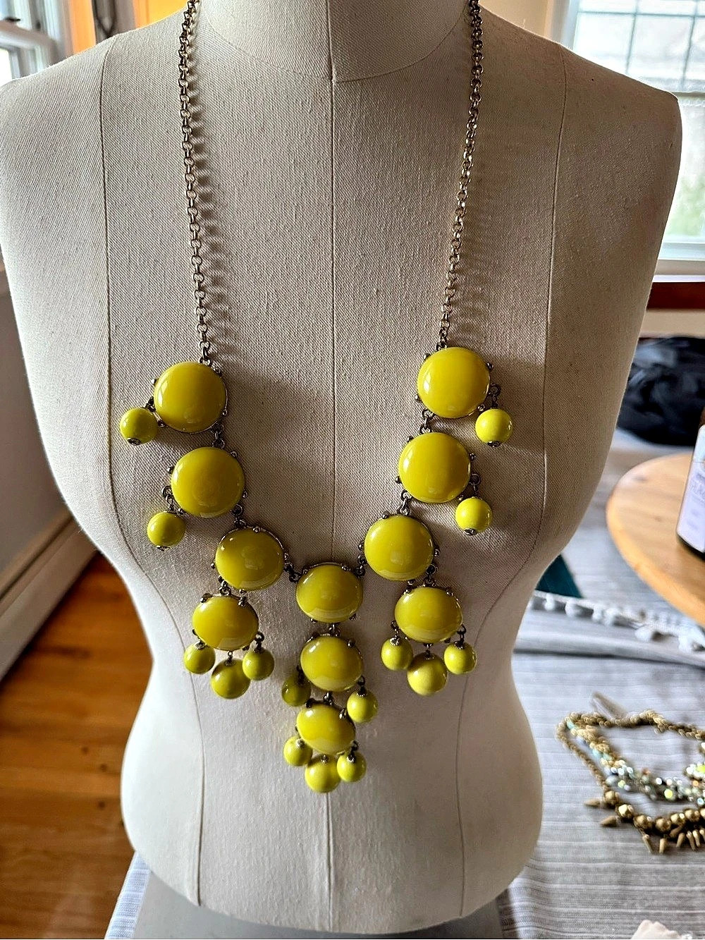 J. Crew Vintage Bubble Necklace Yellow Like New